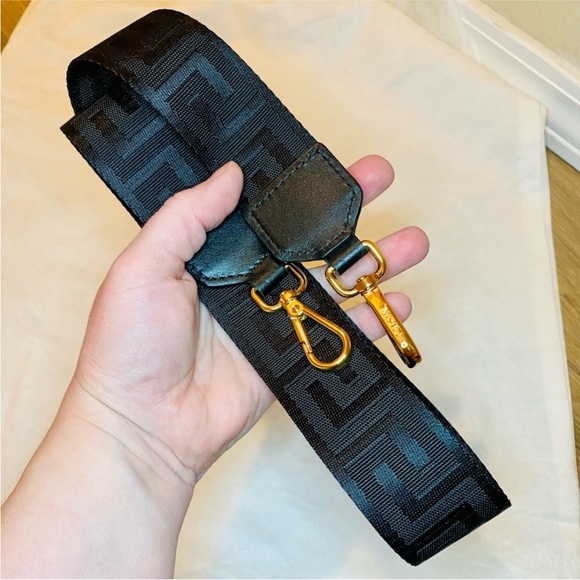 NEW!!! Versace Deep Fuschia Nylon and Black Leather Drawstring Bucket Bag - Picture 12 of 15